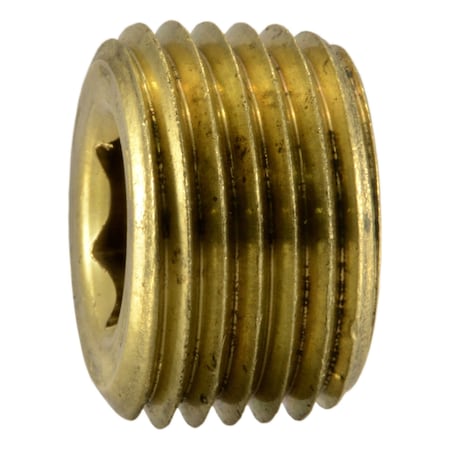 Midwest Fastener 1/2" IP Brass Countersunk Plugs 2PK 32604